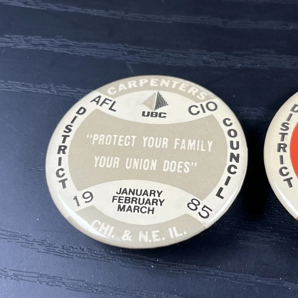 Carpenters District Council Chicago North East Illinois 1985‎ Pushback Pins
